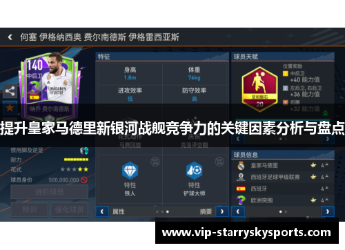 提升皇家马德里新银河战舰竞争力的关键因素分析与盘点