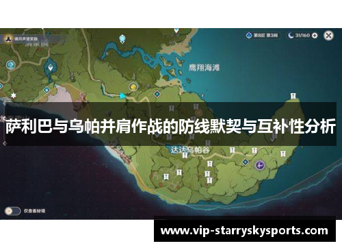 萨利巴与乌帕并肩作战的防线默契与互补性分析