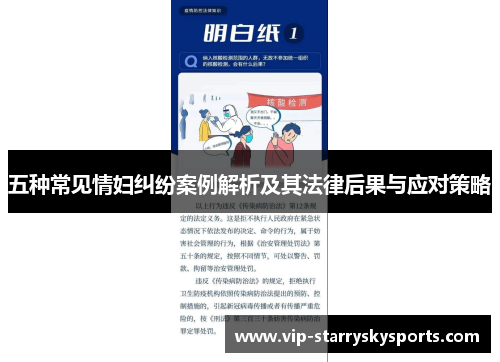五种常见情妇纠纷案例解析及其法律后果与应对策略