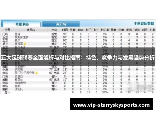 五大足球联赛全面解析与对比指南：特色、竞争力与发展趋势分析