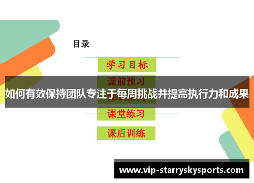 如何有效保持团队专注于每周挑战并提高执行力和成果