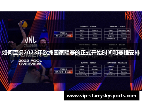 如何查询2023年欧洲国家联赛的正式开始时间和赛程安排 如何查询2023年欧洲国家联赛的正式开始时间和赛程安排